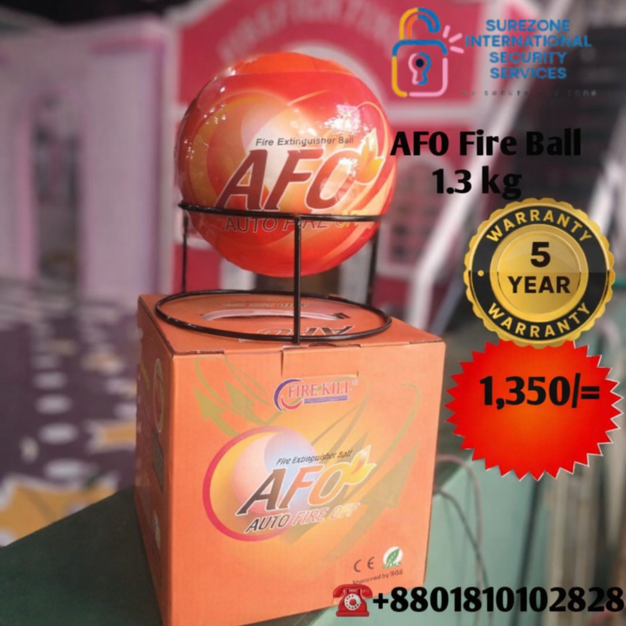 AFO Fire Ball 1.3 kg (Auto Fire Off Fire Extinguisher Ball)